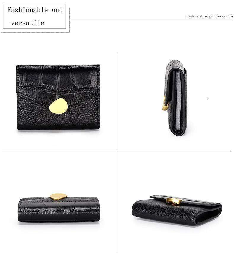 Brand Design Genuine Leather Women Wallets Fashion Alligator Moeny Short Wallet For Girls clutch Coin Purse Holder Z260130