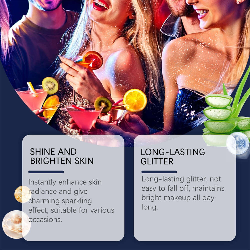 Eelhope Body Face Collarbone Hair Highlight Spray Brightening Glitter Prom Festival Carnival S260130
