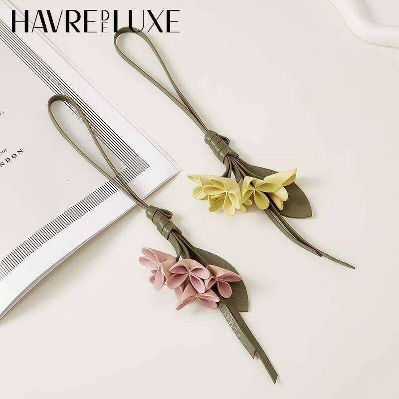 Cowhide Flower Charm Leather Design Osmanthus Decoration Handmade Diy Bag Accessory Gift. Z260130