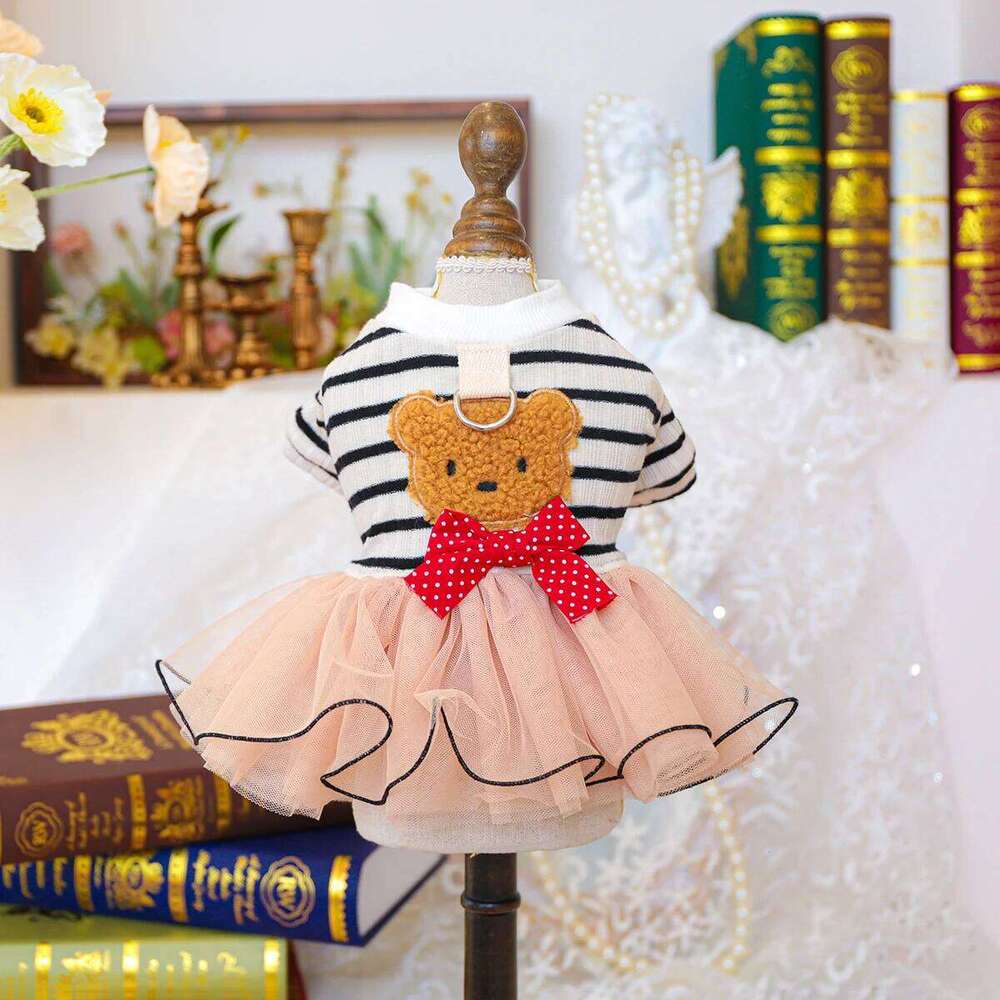 Feifei Bear Puffy Pet Clothes Dog Cat Summer Hair Loss Wedding Dress H260129