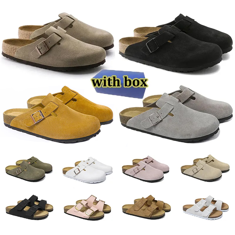 designer slippers men women sandals clogs suede leather mens stylish slides outdoor comfortable fashion casual sandals black brown tan grey olive shoes with box