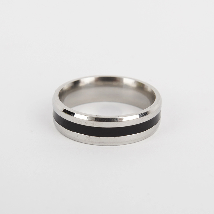 Beijing Love Story Same Style Mirror Double Bevel Magic Glue Titanium Stainless Steel Ring Factory Direct Sale