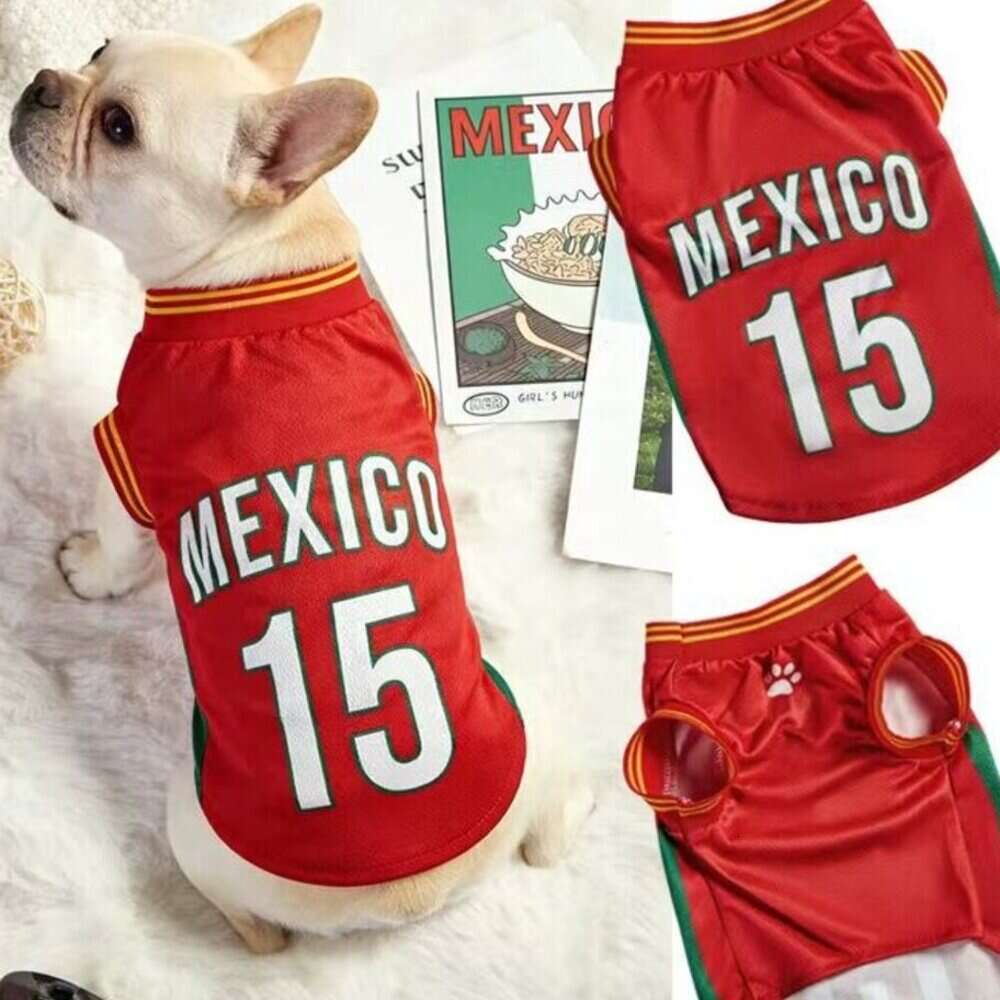 Pet Clothes New World Cup Basketball Uniform for Small and Medium Teddy Bichon Dogs Cats Spring Summer