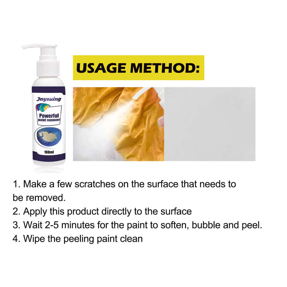 Jaysuing Remover Stripper Metal Surface Paint Furniture Tile Wood Board Cleaning Degreaser S260130