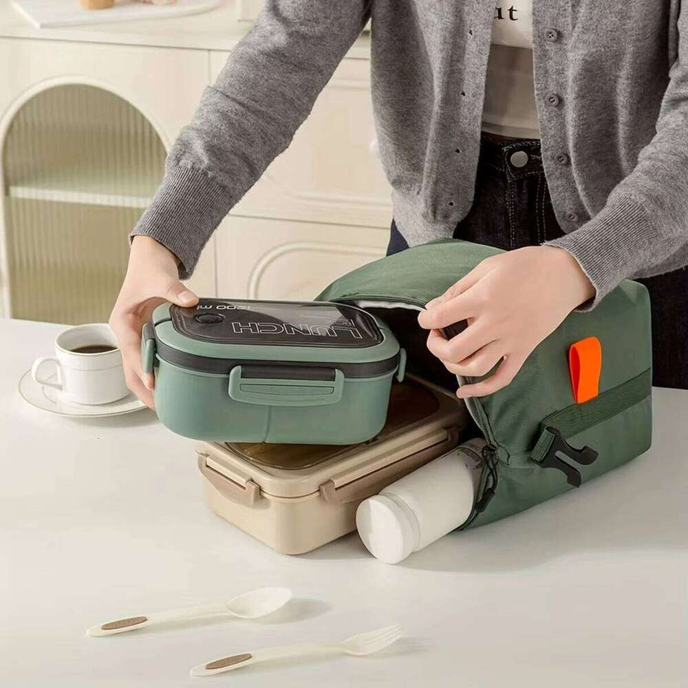 Fashionable And Simple Insulated Office Worker, Large Capacity Lunch Box Bag, Student Hand Carrying Bento Bag.