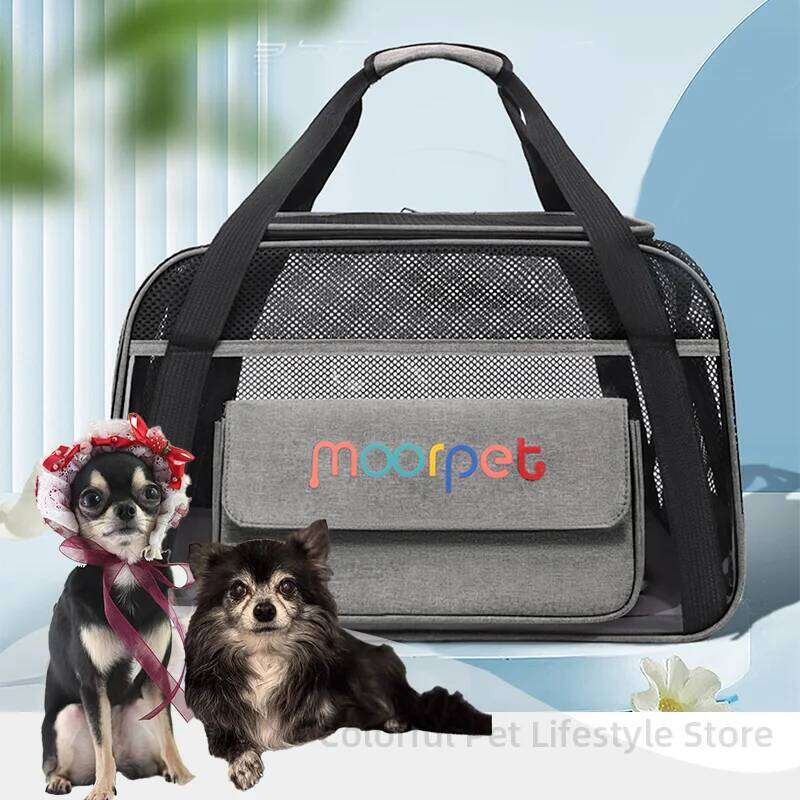 Dog Breathable Large Capacity Mesh Carrier Bag Outing Portable Cat Puppy Handbag Crossbody Small Pet Slings 26H0130