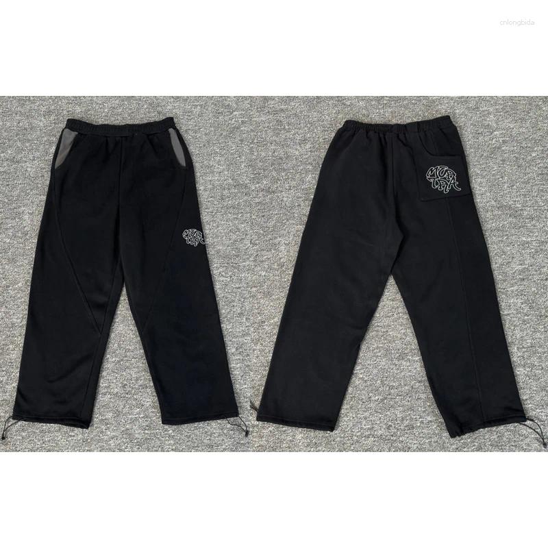 Men's Hoodies High Street Retro Jeans Classic Embroidered Patchwork Straight-leg Trousers Men Women Casual All-match Denim Pants