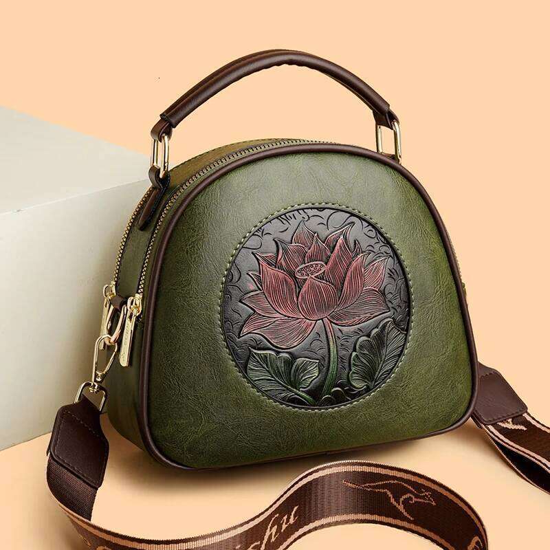 Vintage Handbag Shoulder Luxurious Designer Round Bag High Quality Gift Embossed Printed Crossbody Purse For New Women KABAHEBINGJUE