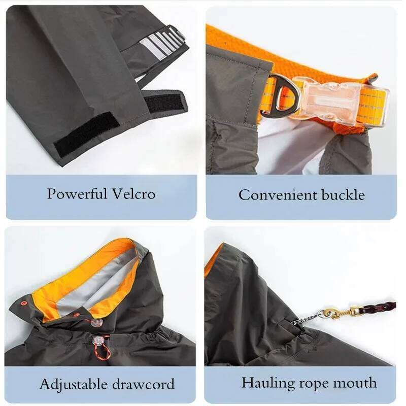 Famous brand Clothes Pet Raincoat Snowsuit Greyhound Whippet Waterproof Windproof Dog Coat Fully Wrapped Reflective Dogs Jacket pupakaIK