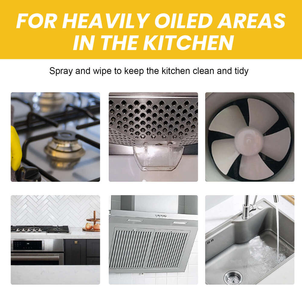 Jue-Fish Grease Kitchen Heavy Range Hood Oil Stain Household Cleaner S260130