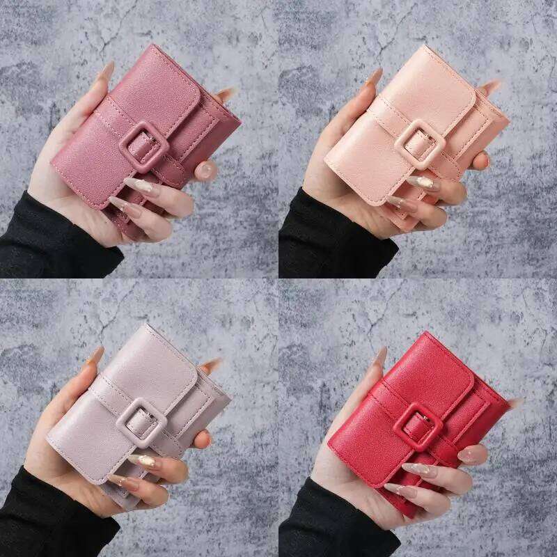 Fashion Minimalist Women's Mini PU Leather Short Style Coin Purse For Students Women Credit Card Holder Wallet Z260130