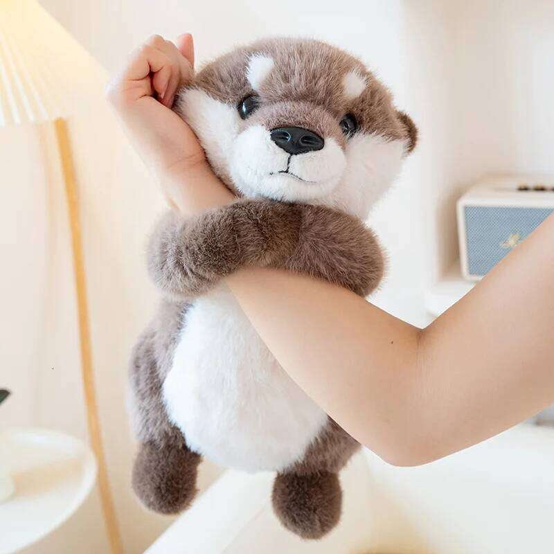 Hugging Plush Fluffy Cozy Magnetic Animal Cute Well-behaved Baby Otter Doll Funny Children Toys Nice Gift Y260128