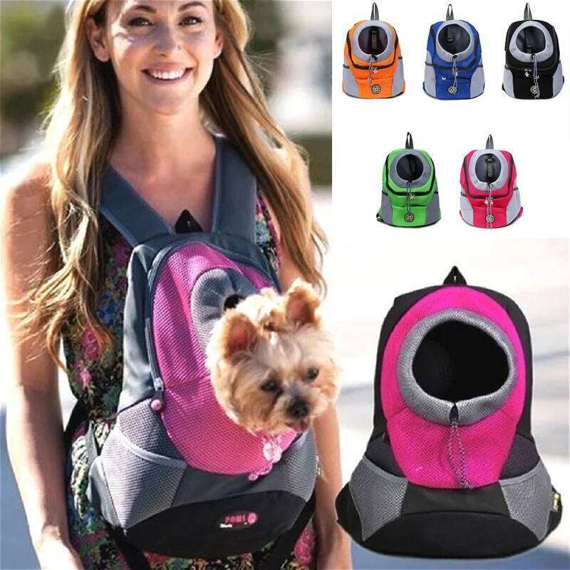 Pet Dog Carrier Portable Travel Front Bag Outdoor Double Shoulder Mesh Backpack Head Carrying Bags For Cat 26H0128