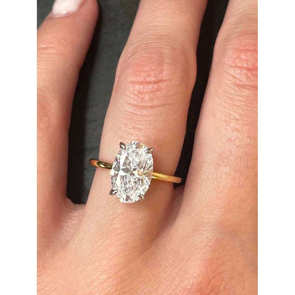 925 Sterling Silve Gorgeous Shiny 1-8CT Zircon Oval Stone Ring For Women Engagement Wedding Luxury High Quality Fine Jewelry XJ260130