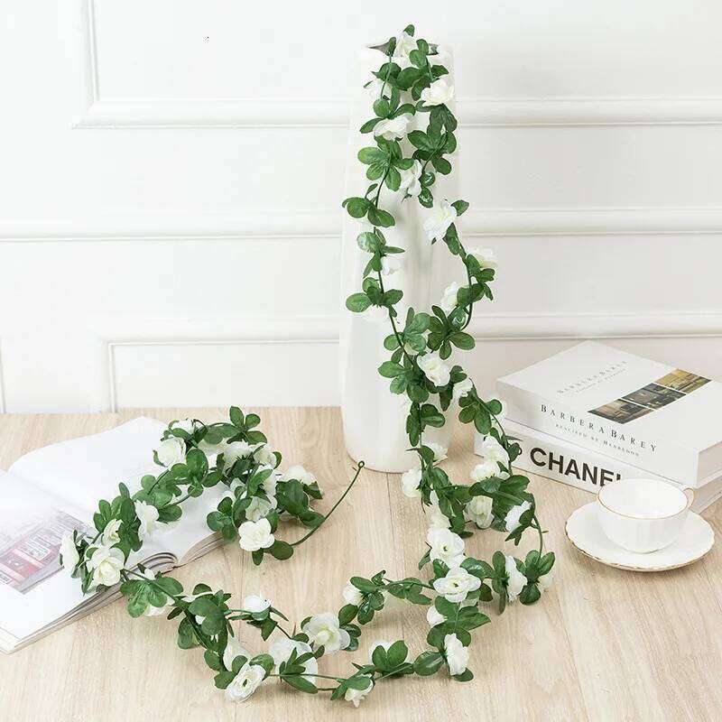 250CM Spring Autumn Artificial Flowers Rose Christmas Garland for Wedding Home Room Garden Arch DIY Decoration Fake Plant Vine Y260130