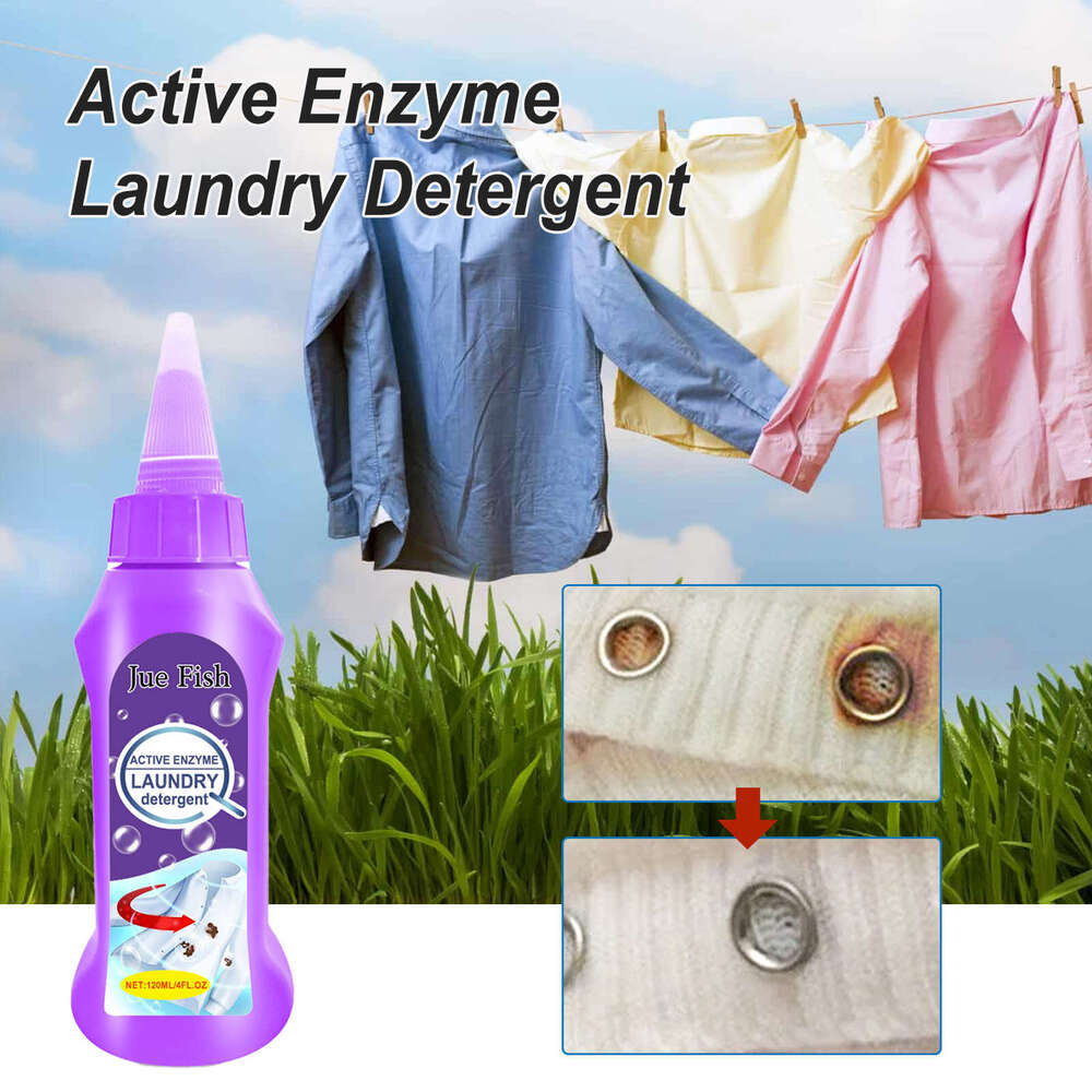 Jue Fish Active Enzyme Laundry Detergent Deep Cleans Clothes Removes Stubborn Stains Gentle and Non-Irritating S260130