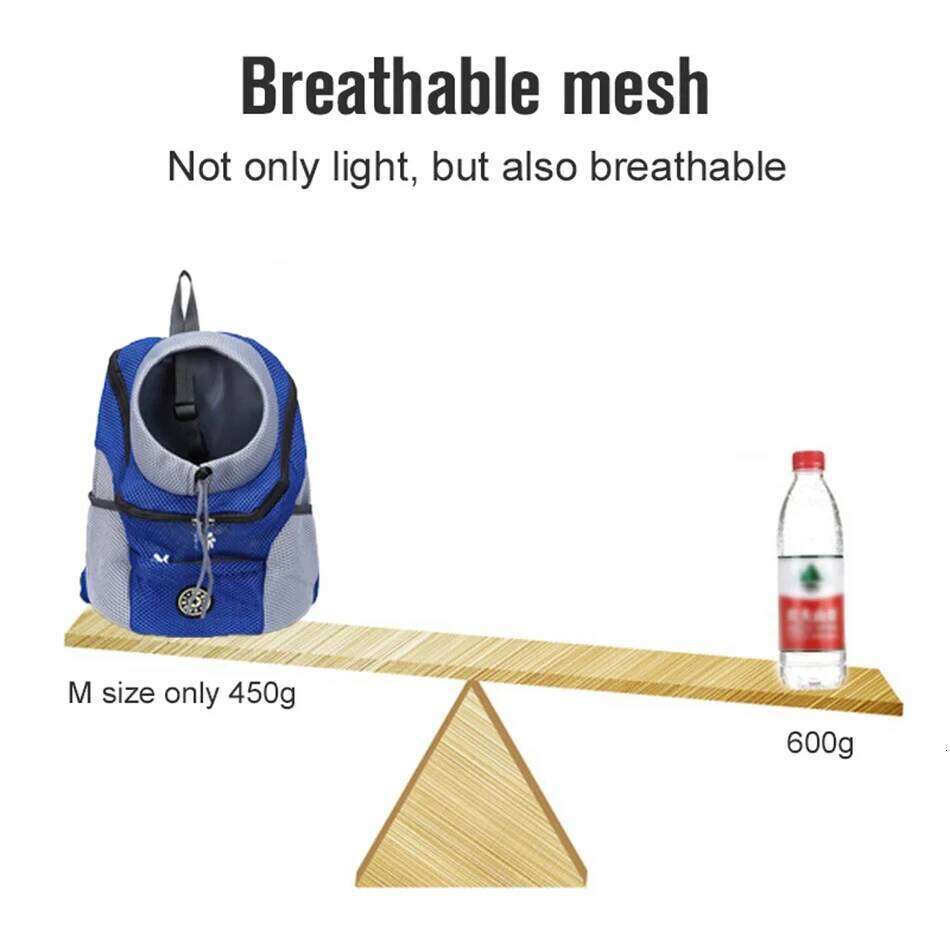 Dog Carrier Backpack Hands-Free Pet Shoulder for Bike Riding Outdoor Hiking Secure Comfortable Travel Camping Bag 26H0130