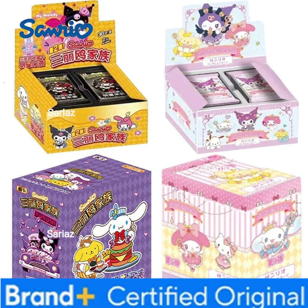 Sanrio Genuinely Family Christmas Party Collection HelloKitty Cards Pink Cute Aurora Series Trading Card H26013011