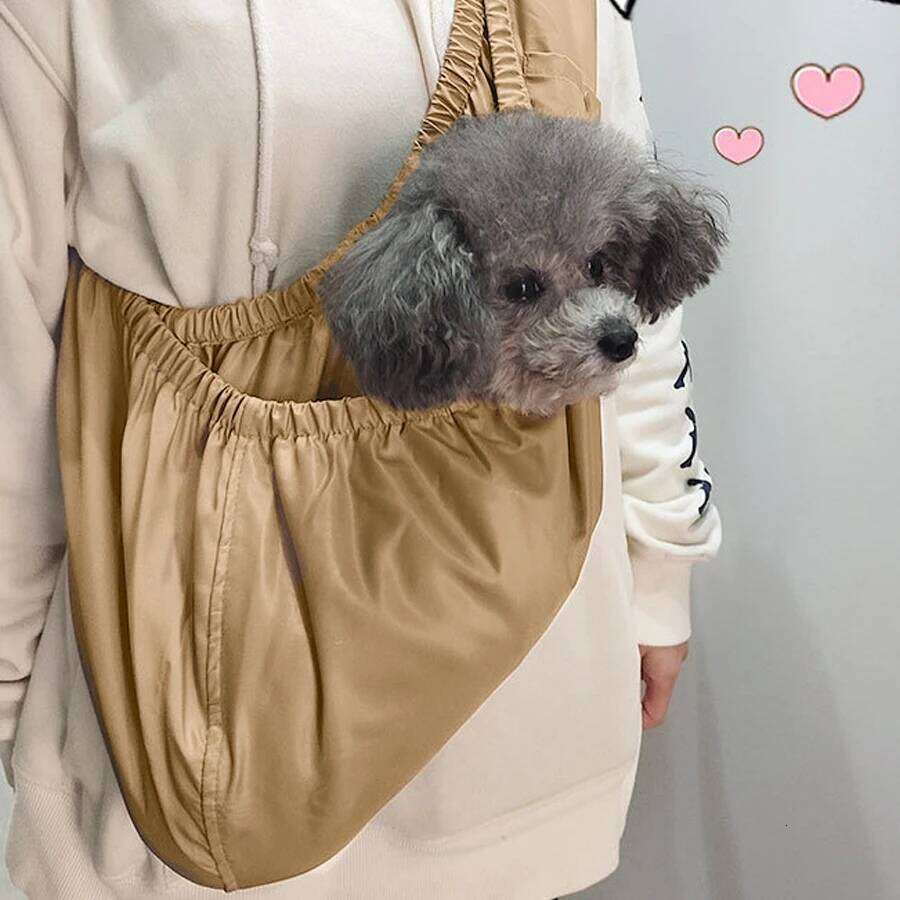 Small pet dog backpack shoulder sling strap carrier breathable travel safety bag portable large capacity durable expandable 26H0130