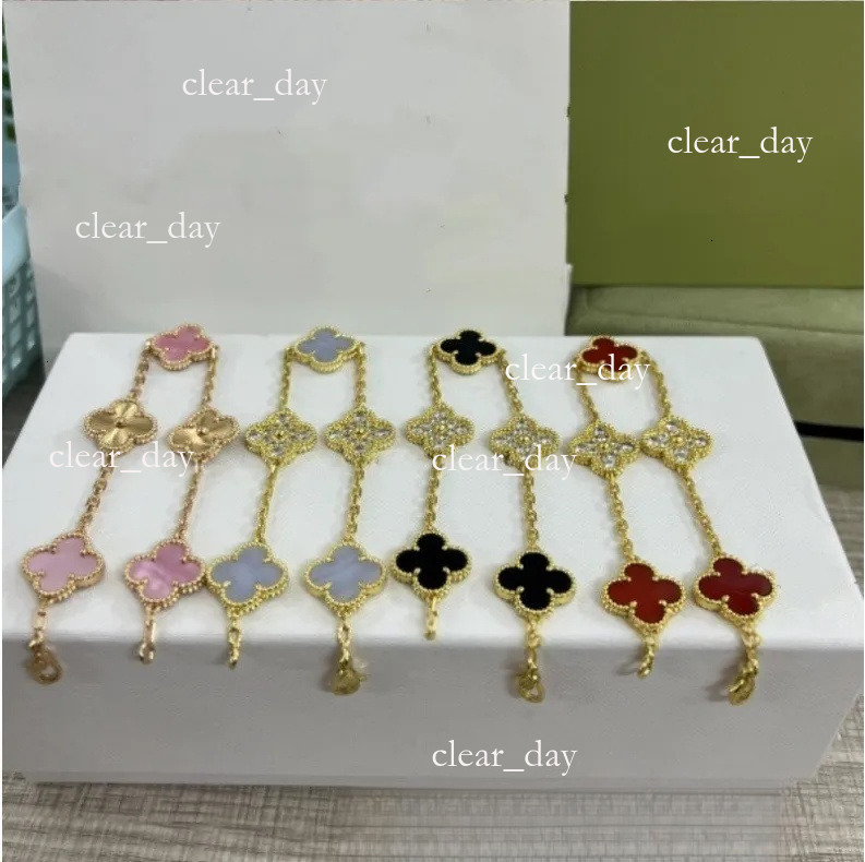 Designer Vanly Cleef Braclet Bracelets Exquisite Jewlery For Women Bangle Flower Bracelet Charm Pink Jewelry Vancleaf Bracelt Gifts c96