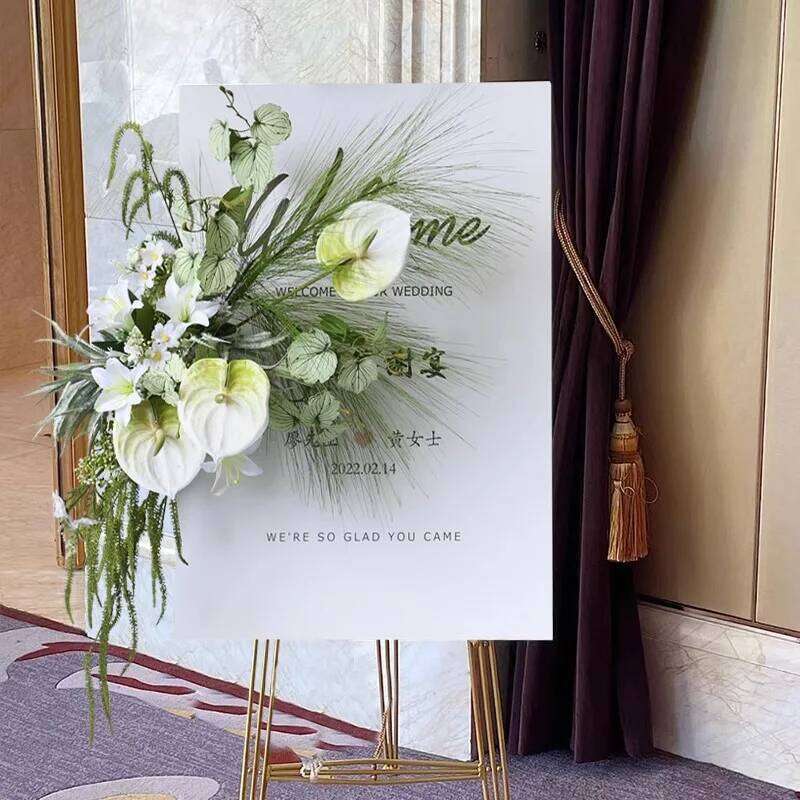White Green Wedding Arch Backdrop Decor Artificial Flower Row Arrangement Hanging Corner Flowers Party Floor flower decoration W260130