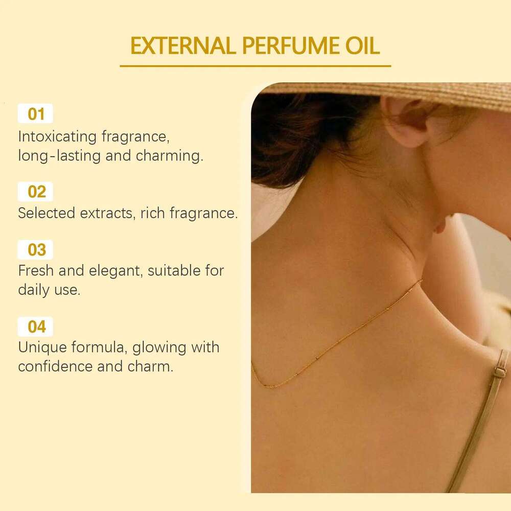 Roxelis 30ml Saffron Jasmine Sweet Luxury Floral Fragrance Natural Fresh Alcohol-Free Charm Scent Dating Glamour Perfume H260130