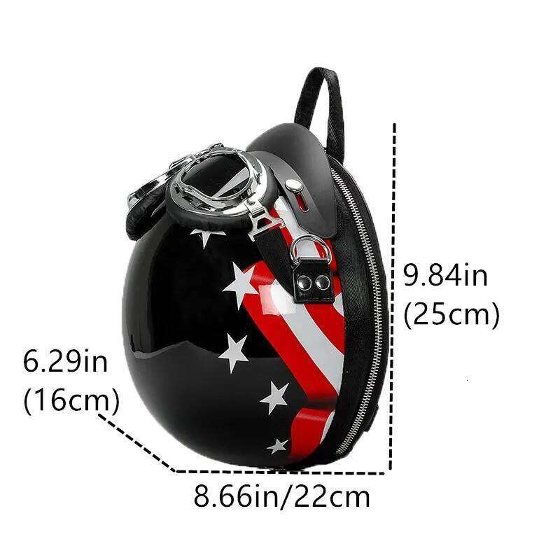 Helmet Shoulder Bags Fashion Women S Creative Funny Crossbody Bag Cute Glasses Decoration Backpack High Quality Niche Design