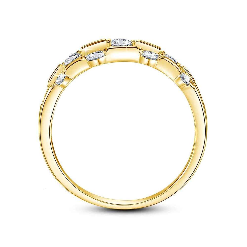 Certificated Moissanite Rings Women Solid 925 Sterling Silver Eternity Band Wedding Jewelry Gift For Girl Pass Diamond Test XJ260130