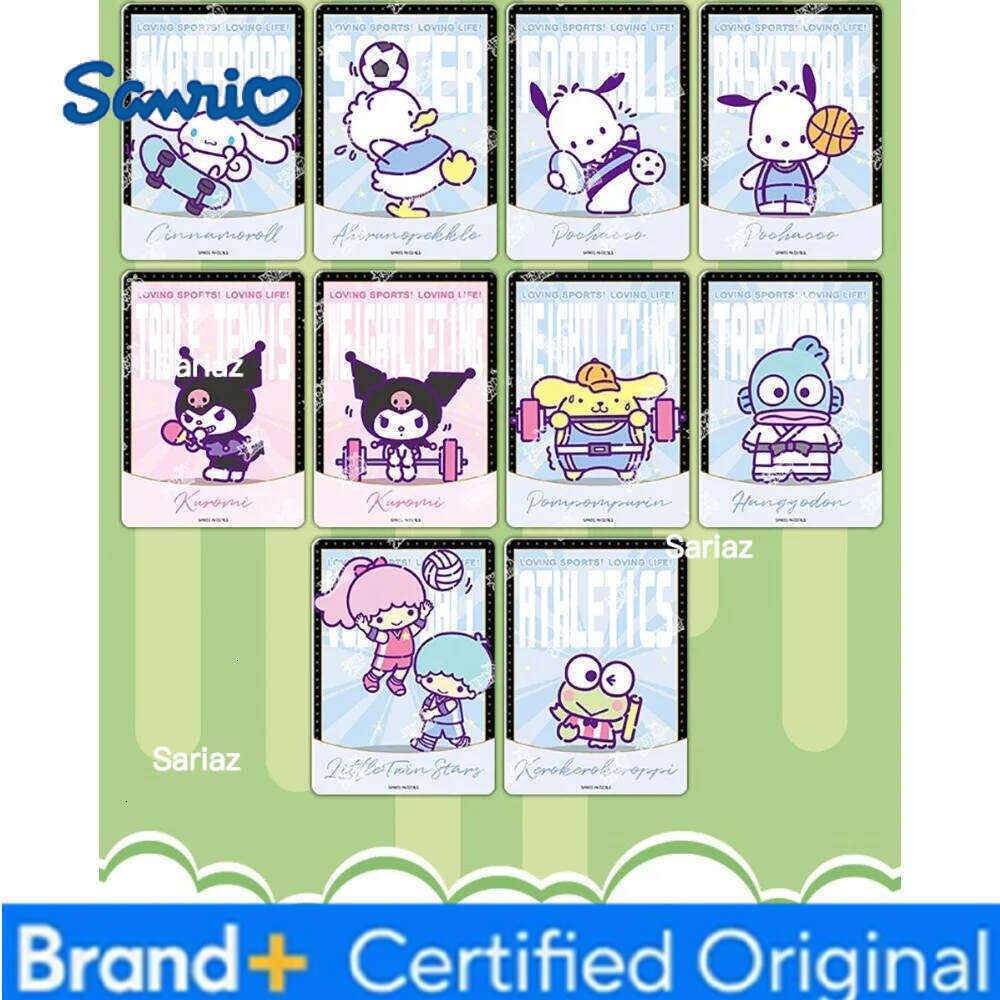 Sanrio Wholesale Japanese Cartoon for Children Very Popular Shining Cute Celebrity Family Limited Game Collection Card Kids Gifts H260130