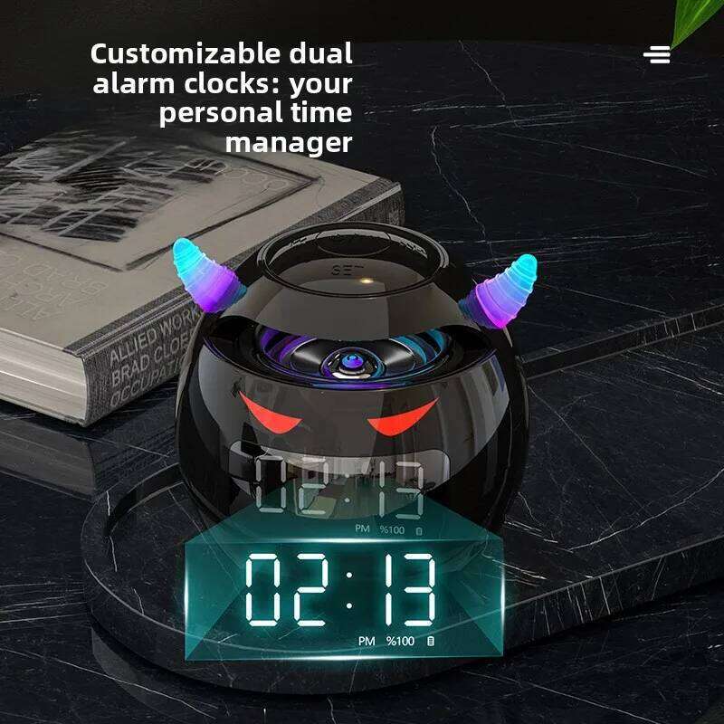 Ball Shape Bluetooth LED Digital Dual Alarm Smart Voice Multi-Functional Portable Wireless Sound Speaker Clock W260130