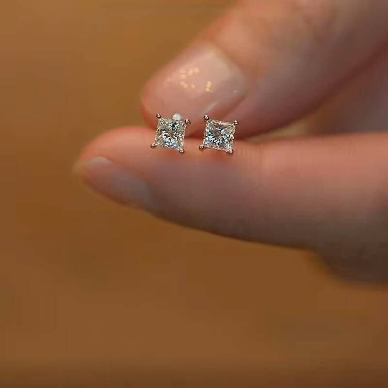 Pt950 Lab Grown Diamond Stud Earrings DEF VVS Fine Jewelry Earrings Fashion Hoop Earings Lab Diamond