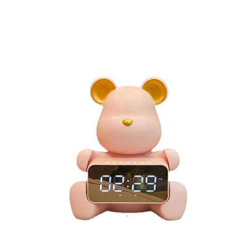 Cartoon Violent Bear Electronic Alarm Living Room Bedroom Bede Table Desktop Watch Luminous Mute Digital Decoration Clock W260130