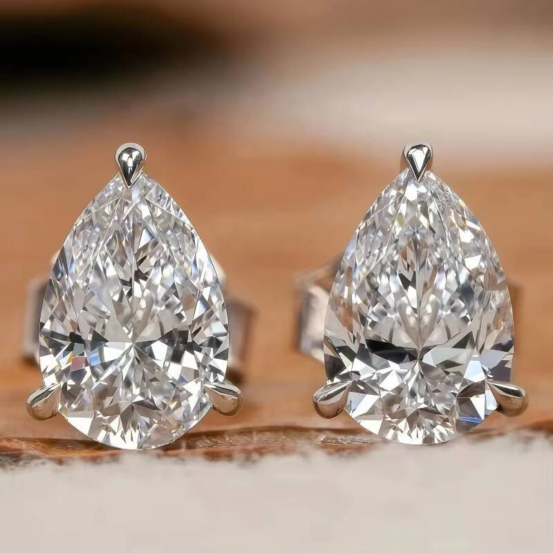 Womens Fashion 14K 18K Gold Lab Diamond Dangle Earrings Set Chunky Jewelry-Wholesale Bulk Supply