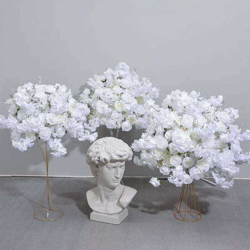 LuxuyWedding Props Artificial Arrangement Cherry Rose For Wedding Decoration Road Leading Flower Ball Floral W260130