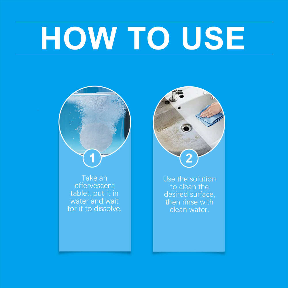 JUE FISH Multi-Surface Remover Kitchen Heavy Oil Dirt Cleaning Stain Cleaner Effervescent Tablets S260130