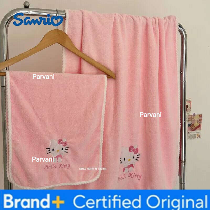 Sanrio Cartoon Hello Kitty Facial Wash Towel Dry Hair Cap Suitable Women Can Wrapped Adult Bath Towels Student Dormitory Bathroom Set H2601301