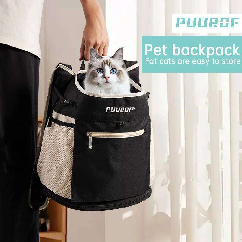 PUUROF Backpack for accessories Small cat go out break free walk dog dirty pet backpack Car bag 26H0130