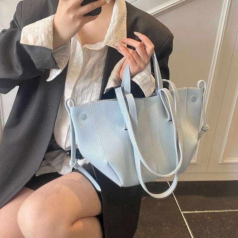 MOODS Branded Underarm Shoulder Bags For Women 2024 Latest Luxury Handbags Soft PU Leather Large Capacity Shopping Tote Z260130