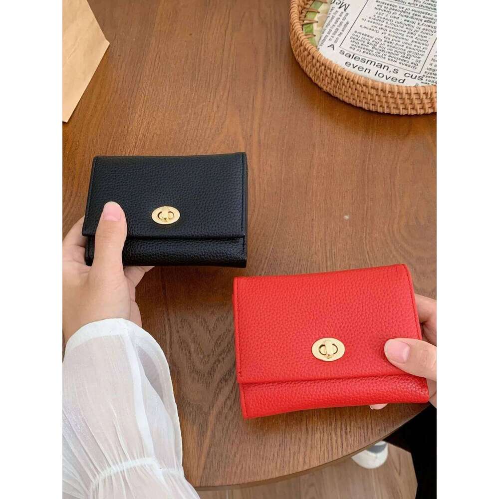 Exquisite Black Women's Wallet - Cool Style Compact Holder Wallet, Multiple Card Slots And Short Wallets Z260130