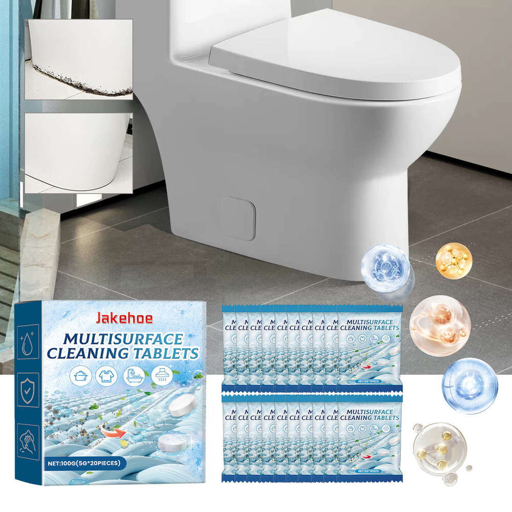 Jakehoe Multi-Surface Deodorizing Sink Toilet Stain Removal Cleaning Effervescent Tablets S260130