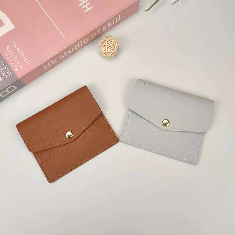 Ultra Thin Mini Women Wallet Leather Hasp Simple Business Bank Credit ID Card Holder Small Coin Cards Cover Pouch Z260130