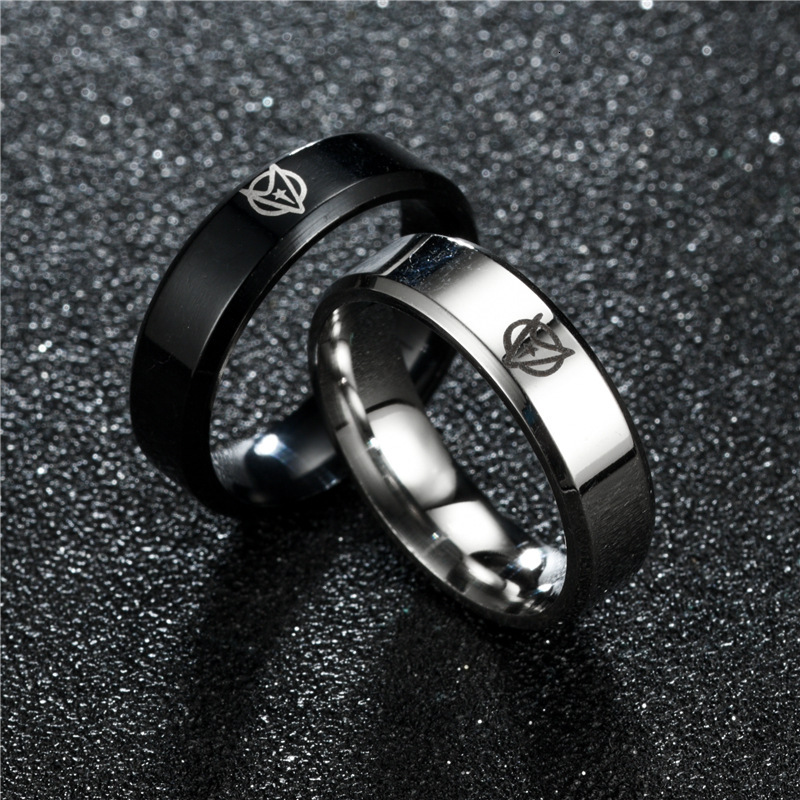 Fashion Game Peripheral Star Trek Ring Double Bevel Elegant New Couple Matching Rings