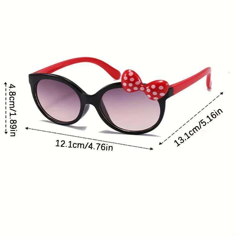 Cute Cartoon Bowknot Sunglasses, Girls Kids Children Sunshade Glasses For Climbing Outdoor Sports H260130