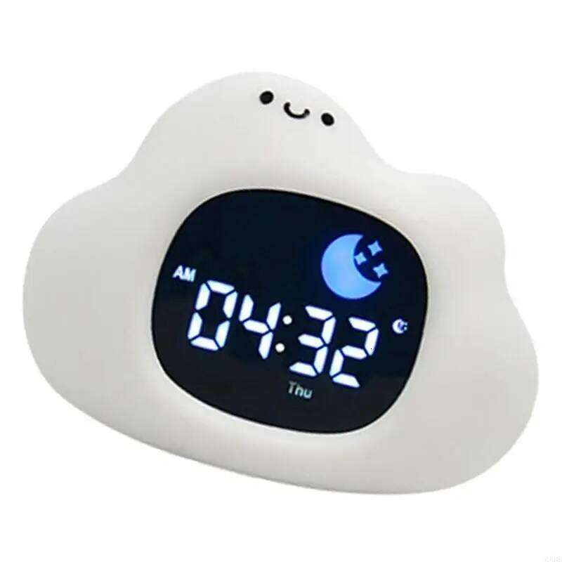 Kids Alarm Clock With Soft Glowing Night Light Tap Operated Multiple Functional 6XDE W260130