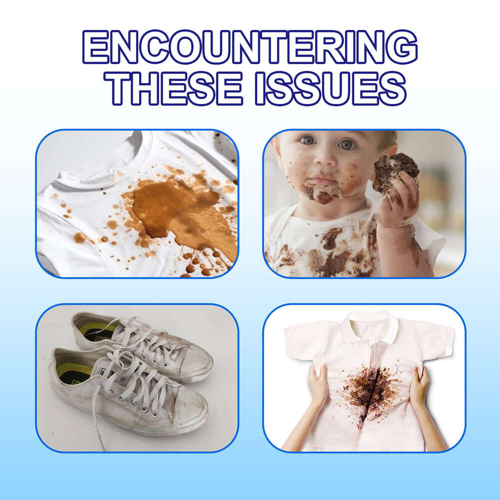 Jue-fish Clothing Spray Gentle Cleaning for Clothes Shoes Socks Oil Yellow Stubborn Stains Stain Remover Cleaner S260130