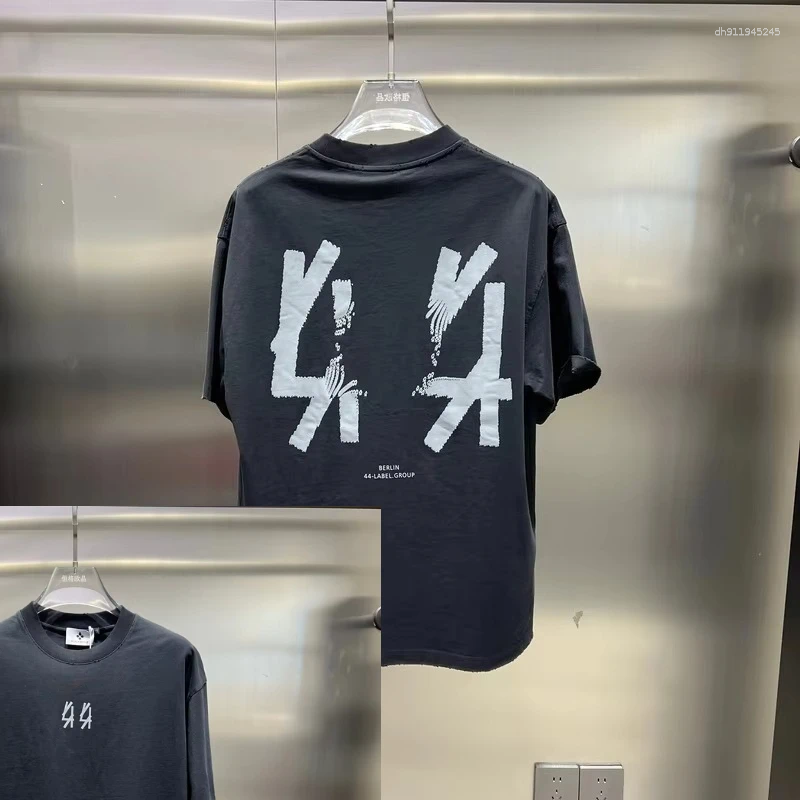 Men's T Shirts 44 LABEL GROUP Luxury Brand Cotton T-shirt Unisex Men Women Fashion Short Sleeve Graphic Tops Arrival Casual Daily Retro