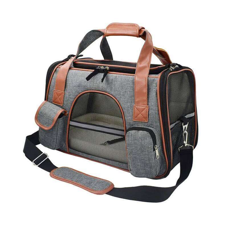 Carrier Car Seat Pet Carriers Portable Backpack Cat Cage Breathable Small Dog Travel Bag Airplane Approved 26H0130