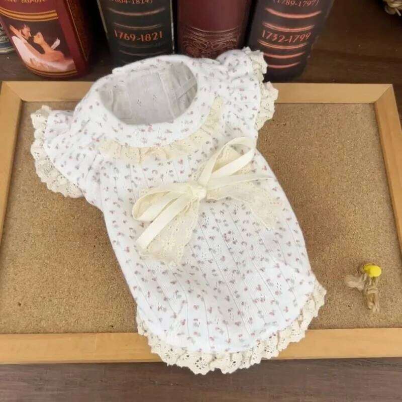 Ins Pet Floral Lace Spring and Cat Clothing Small Milk Dogs Summer Puppy Clothes Vest Dog Shirt H260129