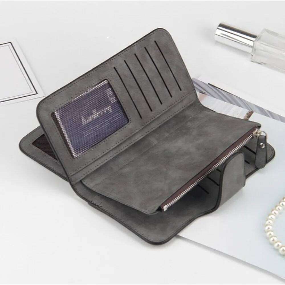 Baellerry Women's Leather Luxury Card Holder Clutch Large Capacity Zipper Pocket Hasp Ladies Wallet Purse for Woman Z260130