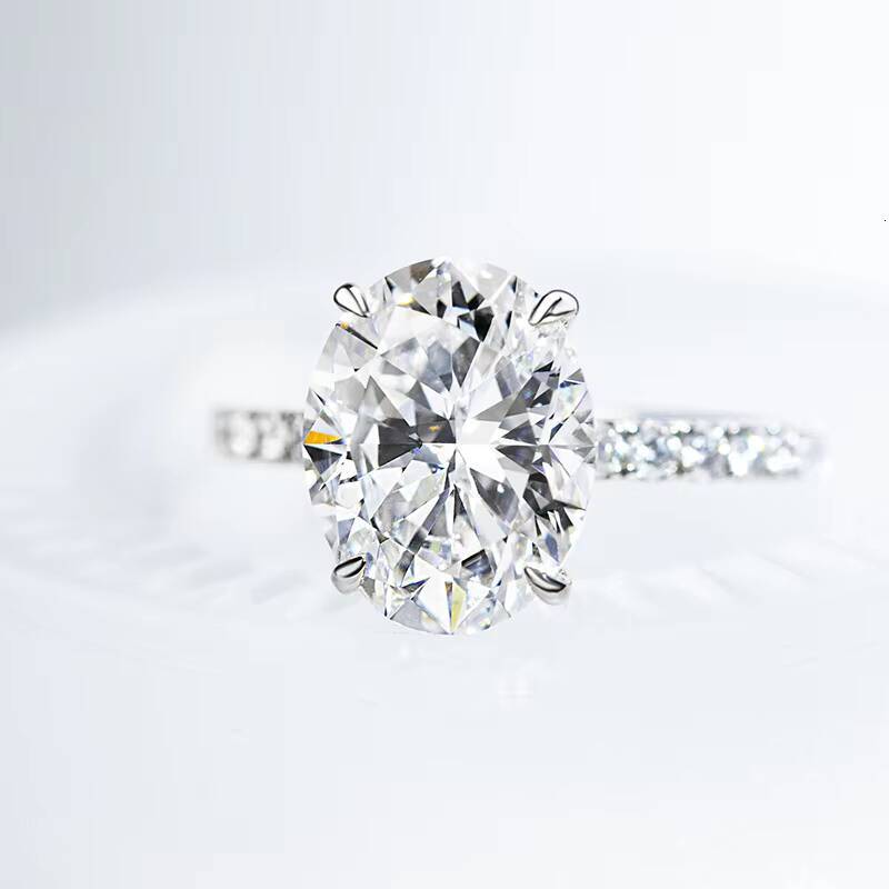 Messi Jewelry MSR-1133 18K Gold Women Engagement Ring Lab Grown Diamond Ring